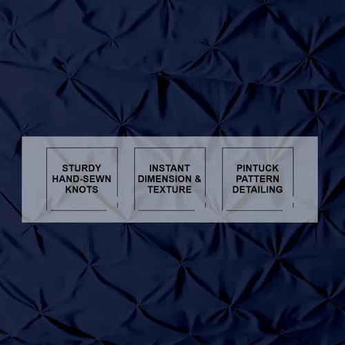 Miniatura 67 de Kotton Culture 1 Pc Twin/Twin XL Size Pinch Pleated - Pintuck Duvet Cover Only - 100% Egyptian Cotton Sateen -1000 TC Luxury Comforter Cover-Zipper