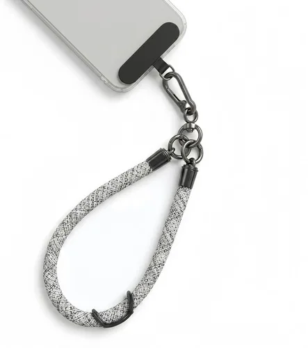 Miniatura 10 de Correa de muñeca para teléfono celular, correa de muñeca para teléfono celular alrededor de la mano con parche de cordón (negro reflectante)
