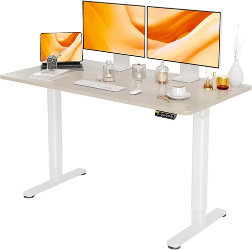 Miniatura 27 de Claiks Escritorio Eléctrico de Pie, Escritorio Ajustable de Altura para Pararse, Escritorio de Oficina en Casa de 48x24 Pulgadas con Tablero