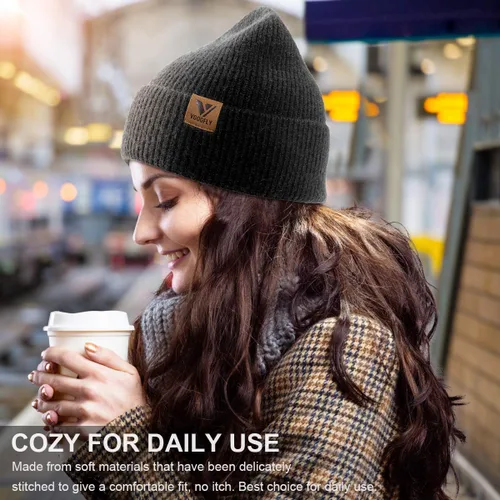 Miniatura 3 de Vgogfly Gorro holgado para mujer, gorro de punto de invierno, suave, cálido, unisex, para esquí