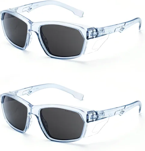 Miniatura 25 de ProtectX Elegantes gafas de seguridad antivaho y resistentes a los arañazos, gafas de protección UV, lentes de bloqueo de luz azul para hombres
