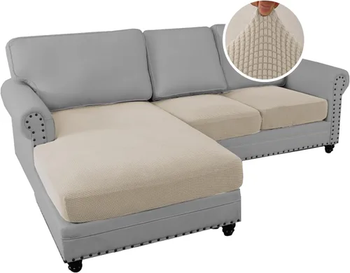 Miniatura 2 de H.VERSAILTEX Fundas para Sofá Seccional de 3 Piezas, Fundas de Cojines de Asiento para Sofá en Forma de L, Fundas de Cojín Separadas para Sofá Isla