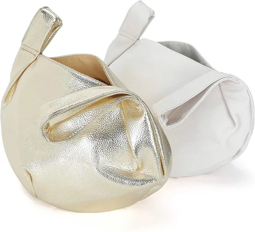 Miniatura 6 de Earnda Bolsa pequeña para mujer bolsa de mano suave con asa superior bolsa de mano con nudo de muñeca