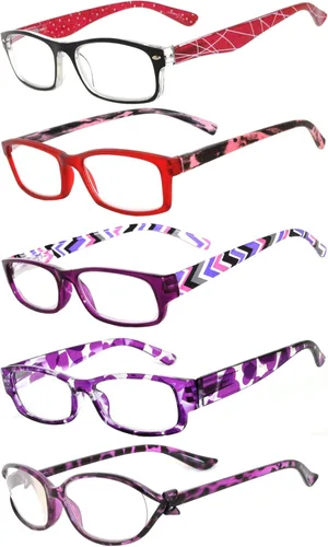 Miniatura 14 de OWL 5 pares de lentes de lectura de moda para mujer, bisagra de primavera