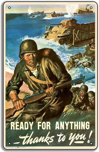 Miniatura 29 de Póster de metal de la Segunda Guerra Mundial "You Give Us the Fire!" 1942 de la Fuerza Aérea del Ejército de los Estados Unidos de 8 x 12 pulgadas
