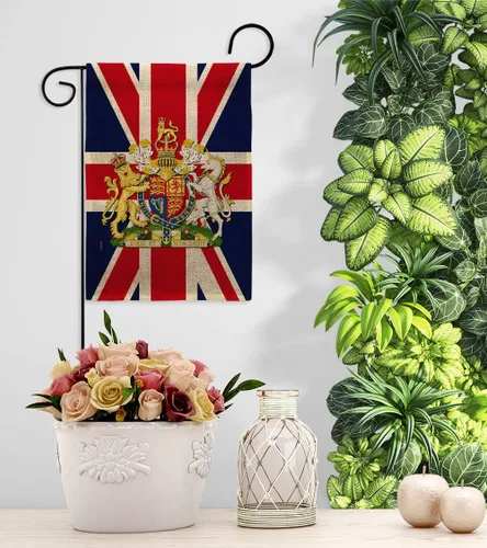Miniatura 9 de Escudo de armas Reino Unido Bandera de jardín dulce vida simpatía recuerdo conmemorativo duelo amor apoyo emoción Postive House Banner pequeño patio