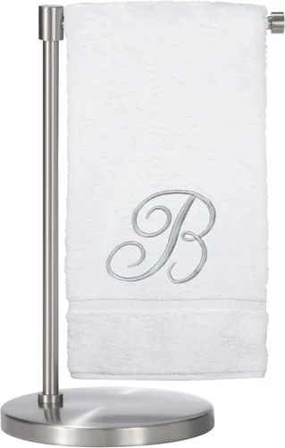 Miniatura 47 de Script R - Toalla de baño con monograma, regalo personalizado, 27 x 54 pulgadas, juego de 1 toalla bordada con texto dorado, 100% algodón turco