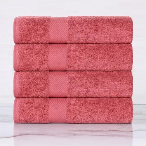 Miniatura 59 de SUPERIOR Kendell - Juego de 4 toallas de baño de algodón egipcio, absorbentes, para la ducha, artículos esenciales para el spa, toallas grandes