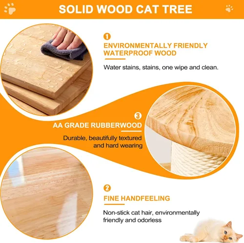 Miniatura 5 de Árbol de gato de 75 pulgadas para gatos de interior grandes y adultos, torre moderna de escalada para gatos grandes, poste alto para gatos, acogedor