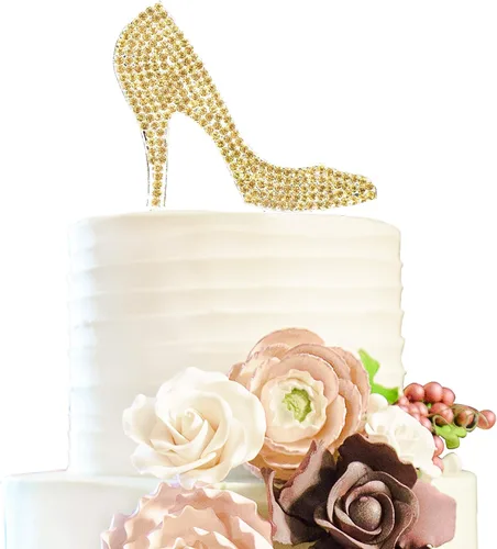 Miniatura 15 de LINGTEER 30 fabulosos adornos para tartas de cristal con diamantes de imitación de tacón alto, color rosa, perfecto para 30 cumpleaños, aniversario