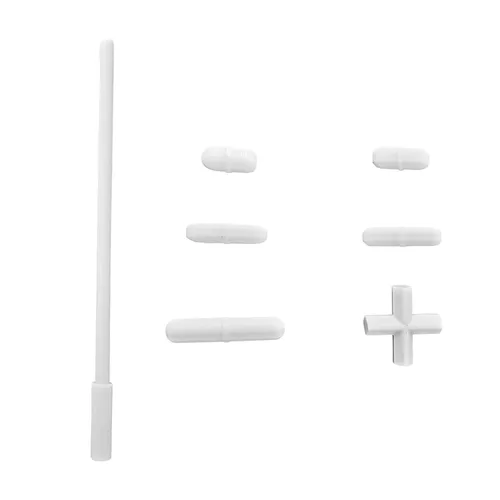Paquete de 7 agitadores magnéticos de PTFE, color blanco, placa de agitación, barra magnética para agitar, barra mezcladora para laboratorio: 6