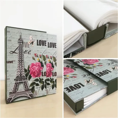 Miniatura 2 de Álbum de fotos de 4 x 6 pulgadas, 300 bolsillos, en caja para álbumes de boda, álbum de fotos familiar, aniversario de bebé, bolsillo, vacaciones