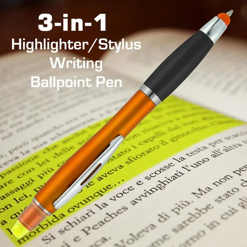 Miniatura 2 de SyPen Resaltador para Biblia con Lápiz y Puntero para Pantallas Táctiles, Combo 3 en 1, Todos los Resaltadores Amarillos, Tinta de Bolígrafo
