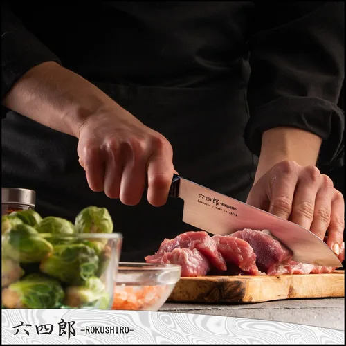 Miniatura 4 de Santoku Cuchillo de cocina martillado de damasco VG10 de 6.7 pulgadas, 37 capas, hoja forjada de acero inoxidable de alto carbono