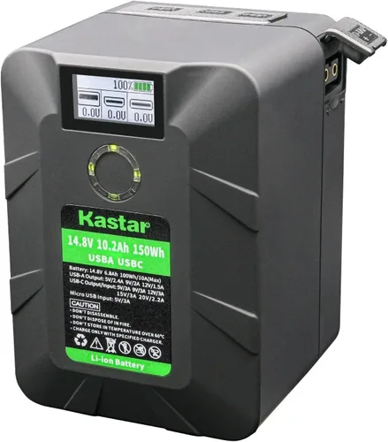 Miniatura 2 de Kastar Paquete de 2 baterías de montaje en V BP-Y150W y cargador doble D-Tap compatible con monitor de pantalla táctil inalámbrico Vaxis Storm 058