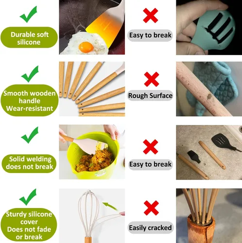 Miniatura 6 de Fungun - Juego de utensilios de cocina de cocina, 35 piezas, utensilios de cocina antiadherentes, juego de espátula, juego de utensilios de cocina