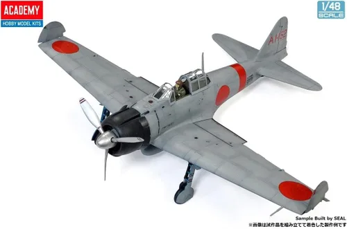 Miniatura 8 de Academy 12352 1/48 Armada japonesa Zero Ship Fighter Avión Tipo 21 Midway Battle Modelo de plástico