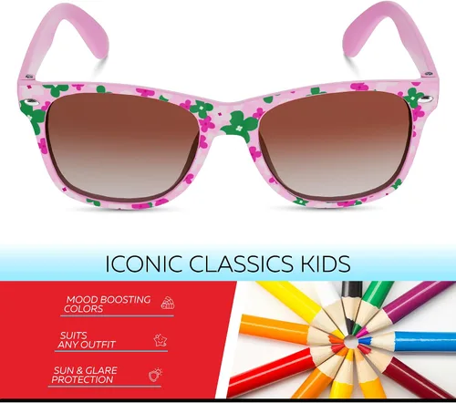 Miniatura 114 de Retro Rewind Lentes de sol para niños y niñas de 3 a 12 años, inastillables, UV400, lentes de sol para niños pequeños