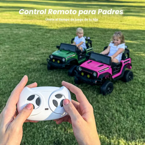 Miniatura 5 de Hikiddo - Coche eléctrico de 24 V para niños, vehículo de juguete con mando a distancia para niños de 3 a 5 años, con motor de 400 W - Rosa