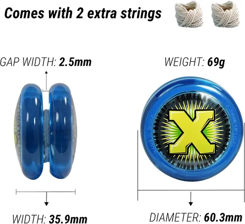 Miniatura 6 de Yomega Power Brain XP yoyo - Yoyo profesional con un interruptor inteligente que permite a los jugadores elegir entre retorno automático y estilos