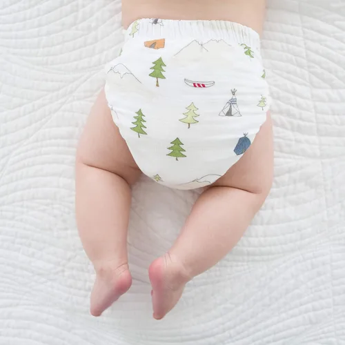 Miniatura 15 de SmartNappy - Muselina de algodón de Amazing Baby, funda híbrida para pañales de tela NextGen + 1 inserto reutilizable bi-fold + 1 refuerzo Mini