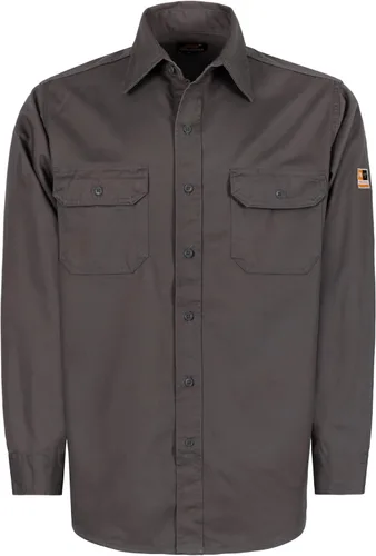 KONRECO FR Camisas de botones para hombre con resistencia al fuego HRC2 Camisas de soldadura para hombre
