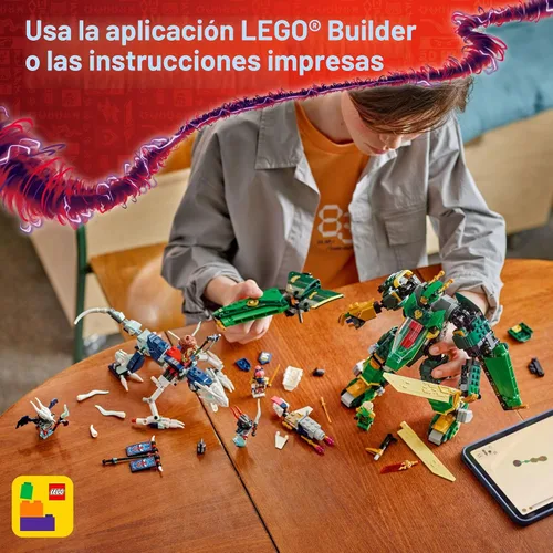 Miniatura 6 de LEGO NINJAGO Lloyd's Jet Mech Juguete de Construcción - Kit de construcción de modelos para niños y niñas, a partir de 9 años, juego transformador