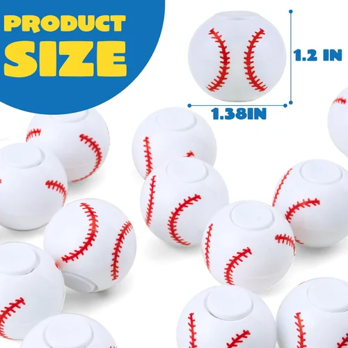 Miniatura 6 de JOYIN Paquete de 36 Spinners Fidget de Béisbol para Niños, Recuerdos de Fiesta de Béisbol, Juguetes Fidget al Por Mayor, Pelotas Antiestrés