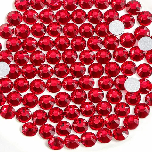 Miniatura 16 de Beadsland 1440 diamantes de imitación de cristal con parte trasera plana, gemas redondas, ámbar, SS3, 0.047-0.055 in