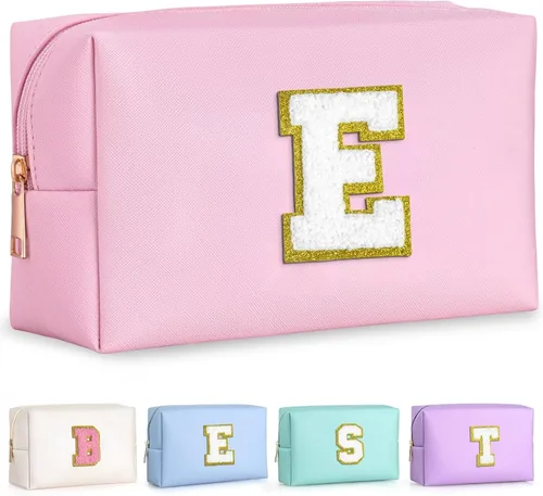 Miniatura 179 de TOPEAST - Bolso de maquillaje para mujer, G Blanco nacarado-rosa