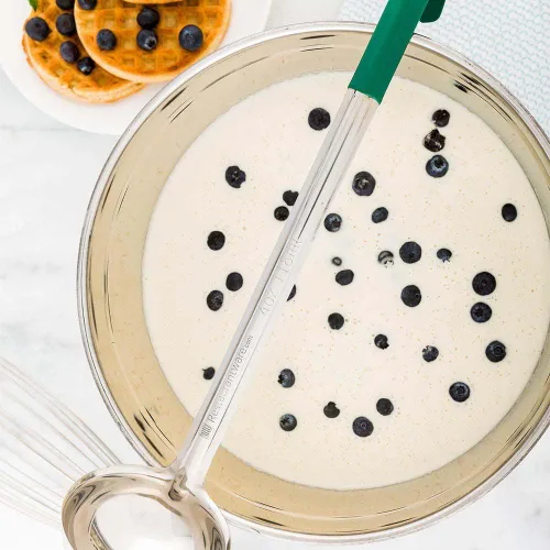 Miniatura 3 de Restaurantware Met Lux - Cucharón de sopa de 4 onzas con mango de gancho, cuchara de servir con mango verde, cuchara de cocina de acero inoxidable