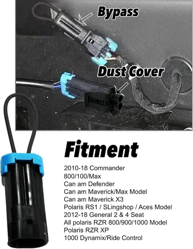 Miniatura 5 de 2 piezas de bypass de cinturón de seguridad para Polaris RZR RS1 Ranger 570-1000 XP Can Am Defender Commander 1000 Maveric - Versión impermeable