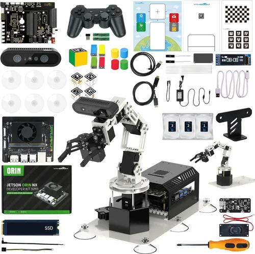 Miniatura 10 de Yahboom 6DOF Kit de brazo robótico de programación 3D, agarre adaptativo 3D, inteligencia incorporada, modelo de IA grande para ingenieros mecánicos