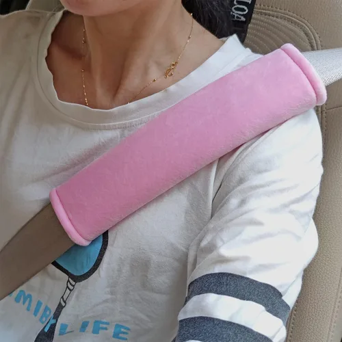 Miniatura 8 de Tianmei 2 piezas con diseño de muñeca de dibujos animados linda para funda de cinturón de seguridad de coche, almohadilla para la correa del hombro