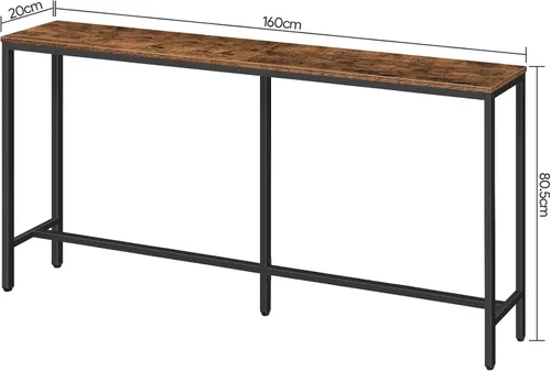 Miniatura 3 de MAHANCRIS Mesa consola estrecha de 63 pulgadas, mesa para detrás del sofá, mesas industriales para pasillo, mesas de entrada largas para sala