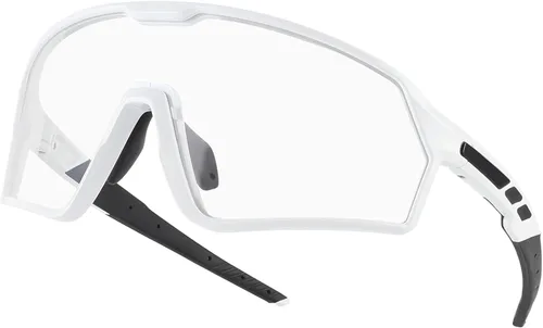Miniatura 8 de BangLong Photochromic Cycling glasses for Men Women, Clear Running MTB Sunglasses UV Protection Marco negro fotocromático