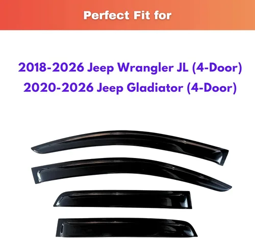 Miniatura 110 de KPY Visor de ventana compatible con Kia Soul 2009-2013, Protector contra lluvia de 4 unidades, deflectores de ventilación de ventana lateral
