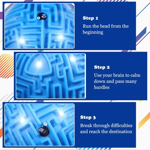 Miniatura 5 de Sratte Maze Ball 3D Maze Game Puzzle Toy Gifts Gravity Brain Teasers Ball para niños, adolescentes y adultos, desafío difícil (clásico)
