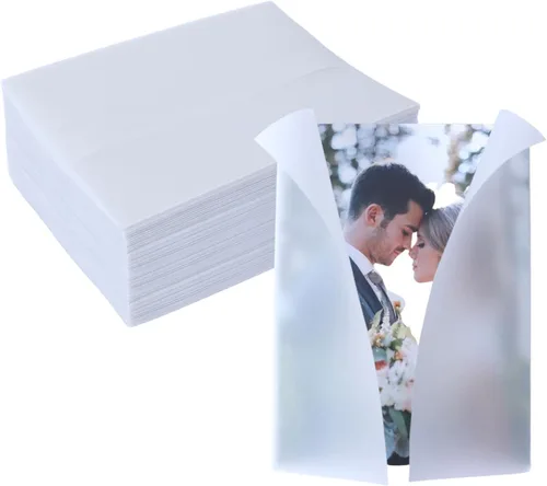 Paquete de 200 chaquetas de vellum preplegadas para invitaciones de 5 x 7 pulgadas, sobre de vellum para invitaciones de boda, sobres de papel
