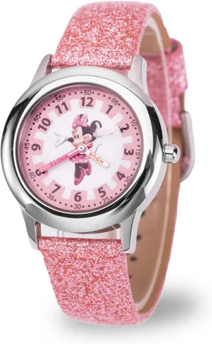 Miniatura 7 de Disney Minnie Mouse Watch for Girls – Cute Minnie Watch for Kids 3-5 with Stainless Steel Bezel & Pink Leather Strap – Adorable Mouse Watches