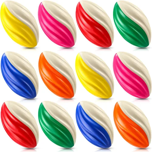 Miniatura 11 de Jerify 12 Mini Balones de Fútbol Americano para Niños de Espuma en Espiral a Granel de 5 Pulgadas Suaves Pequeños Impermeables Pelota de Espuma