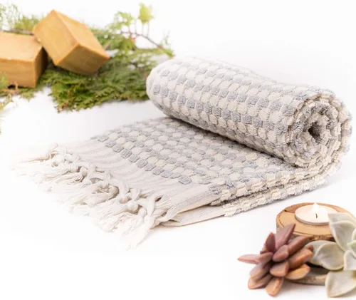 Miniatura 10 de Toallas de mano de algodón turco orgánico para baño, de gran tamaño, 70.00 x 35.00 pulgadas, toallas grandes de felpa suave y altamente absorbentes