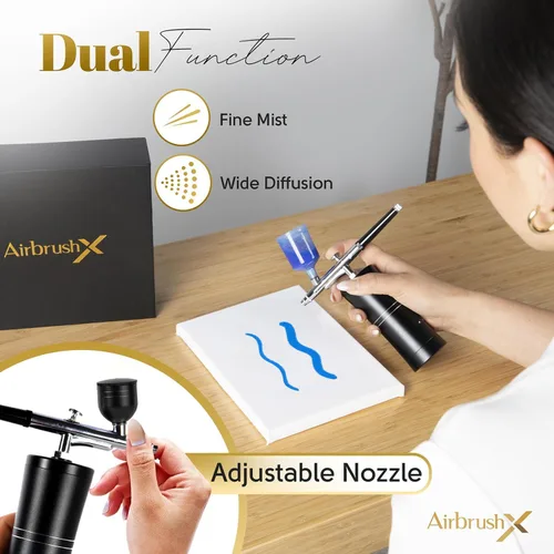 Miniatura 8 de Kit de aerógrafo, aerógrafo para uñas, kit de cepillo de aire con compresor de aire, cepillo de aire para uñas, compresor de aerógrafo, máquina