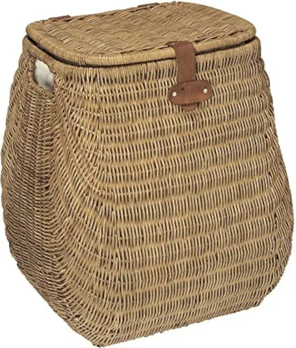 KOUBOO Cesta de mimbre para ropa sucia con tapa, elegante cesta tejida para lavandería, toallas mantas, ropa sucia, ideal para dormitorio, baño,