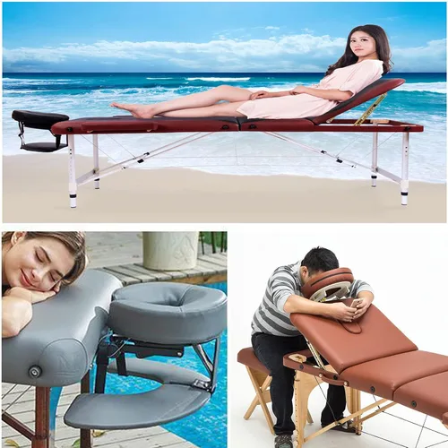 Miniatura 4 de Cojín universal para masaje, reposacabezas y cuello, para sillas de masaje, cama de spa (negro)