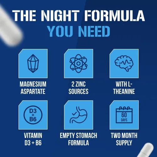 Miniatura 5 de EVL Suplemento de recuperación post entrenamiento, magnesio y zinc, ZMatrix Zinc Magnesio Aspartato Suplemento de recuperación muscular para apoyo