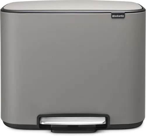 Miniatura 10 de Brabantia Bo Bote de Basura con Pedal Step-On - Cubo Interior de 16 Galones (Gris Concreto Mineral) Bote de Basura para Desechos/Reciclaje, Mineral