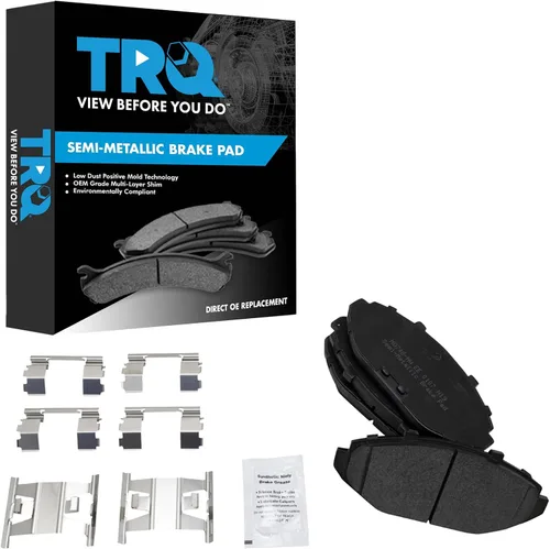 Miniatura 68 de TRQ Pastillas de freno delanteras semi metálicas compatibles con Ford Expedition 2018-2021 F-150 2018-2020 Lincoln Navigator 2018-2022