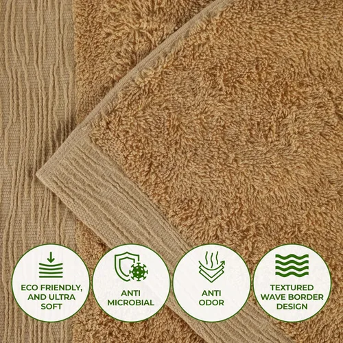 Miniatura 3 de Superior Rayon - Juego de toallas de 12 piezas de mezcla de bambú, de secado rápido, artículos esenciales para el baño, ducha, spa, toallas