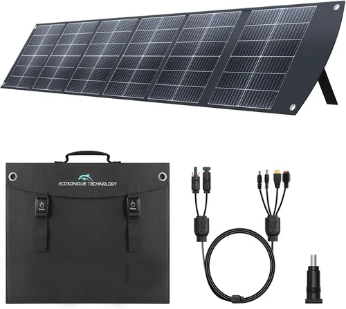Miniatura 10 de Panel solar portátil de 100 W, extremadamente ligero, compacto y plegable con USB QC3.0, Tipo-C PD3.0, Anderson y XT60 DC 20 V para estación